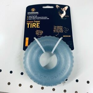 NEW STARMARK Snapper Trapper Tire Toy Dog Cat Medium Blue